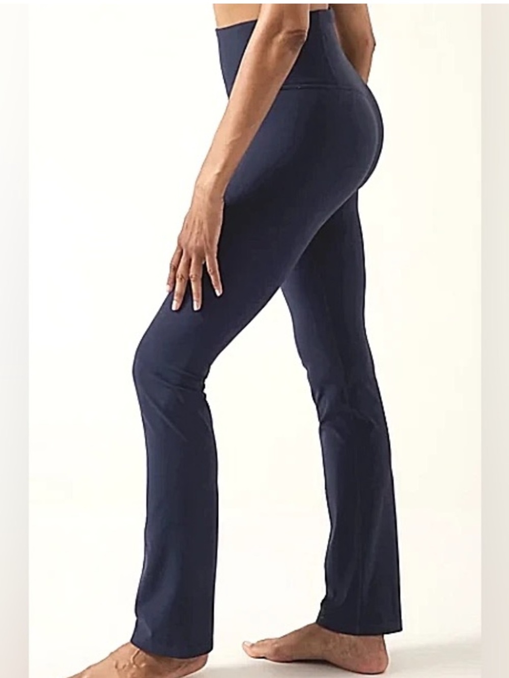 Athleta Elation Ultra High Rise Straight Leg Pants Navy Athleisure Gym 2026-MP
